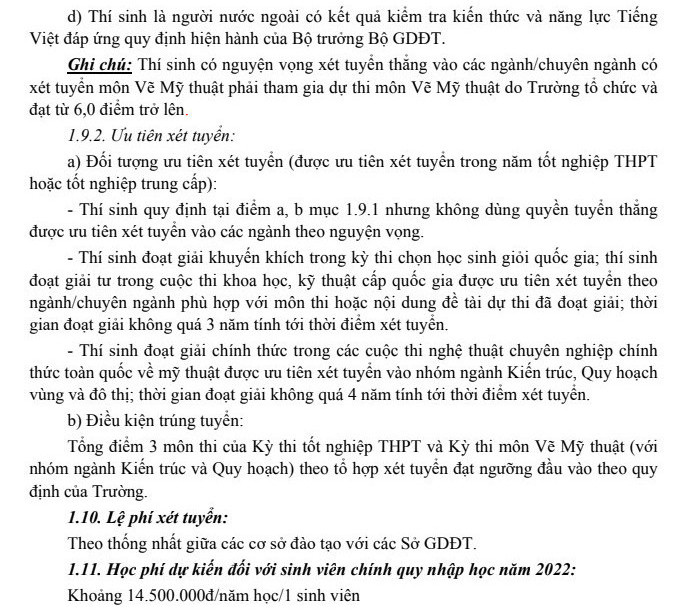 Phuong an tuyen sinh Dai hoc Xay dung Ha Noi 2022