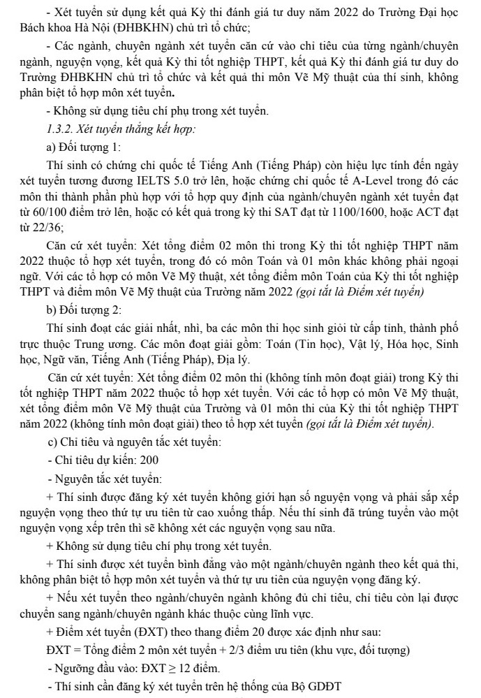 Phuong an tuyen sinh Dai hoc Xay dung Ha Noi 2022