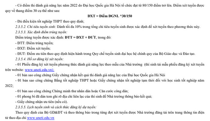 Phuong thuc tuyen sinh DH Kinh te Ky thuat Cong nghiep 2022
