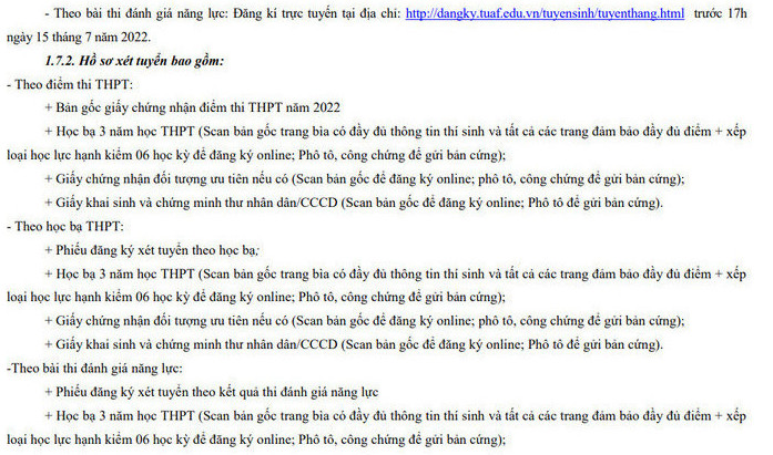 Phuong an tuyen sinh Dai hoc Nong Lam - DH Thai Nguyen 2022