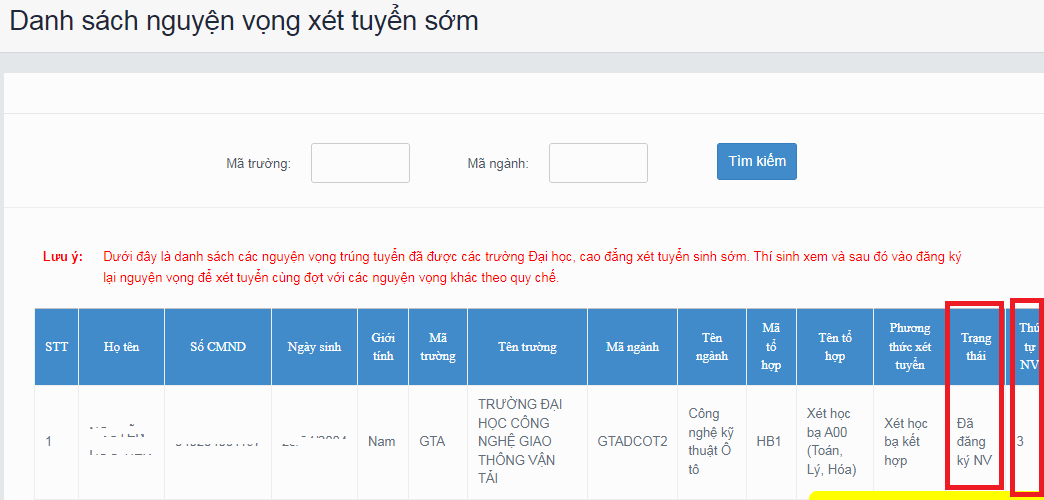 Bo GD de nghi nhac nho thi sinh dang ky nguyen vong