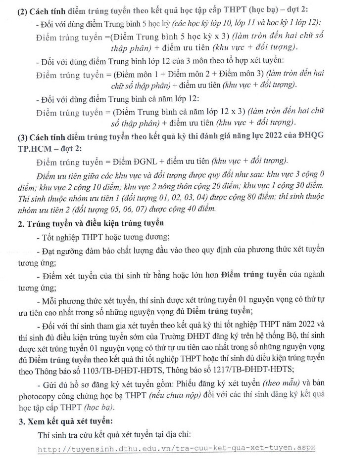 Da co diem chuan trung tuyen Dai hoc Dong Thap 2022