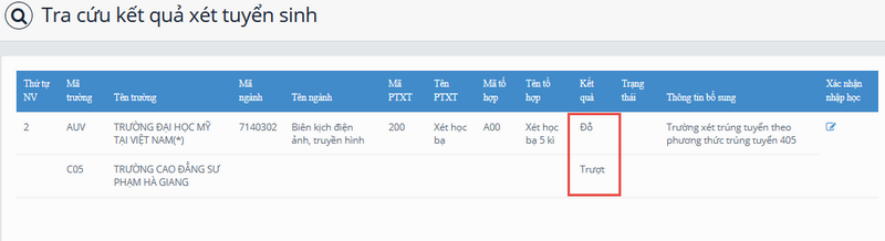 Huong dan xem ket qua trung tuyen va xac nhan nhap hoc truc tuyen 2023
