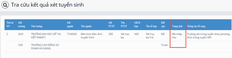 Huong dan xem ket qua trung tuyen va xac nhan nhap hoc truc tuyen 2023