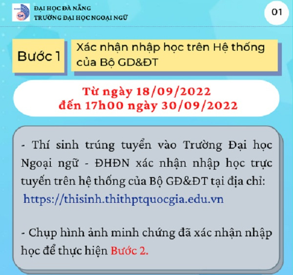 Dai hoc Ngoai ngu - DH Da Nang huong dan nhap hoc nam 2022