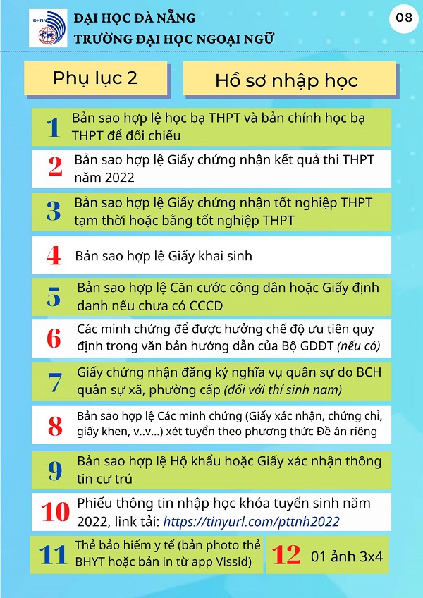 Dai hoc Ngoai ngu - DH Da Nang huong dan nhap hoc nam 2022