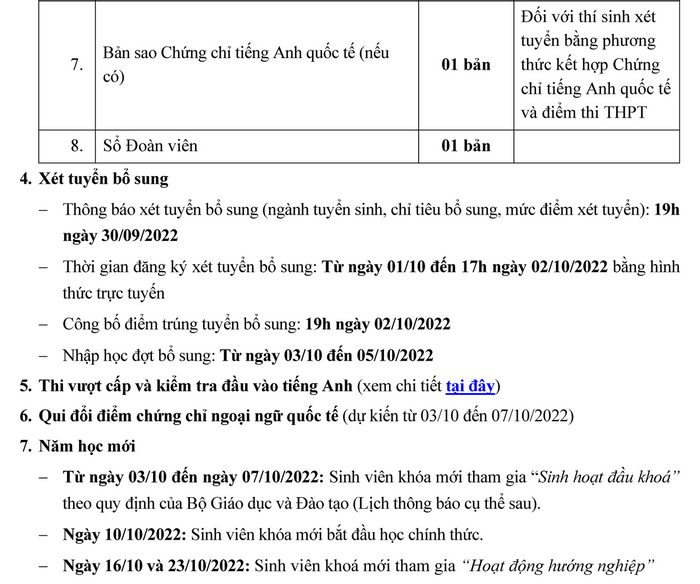 Ho so nhap hoc vao Dai hoc Thang Long 2022