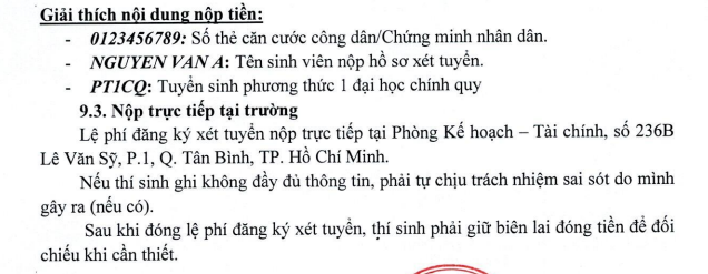Dai hoc Tai nguyen va Moi truong TPHCM xet bo sung nam 2022