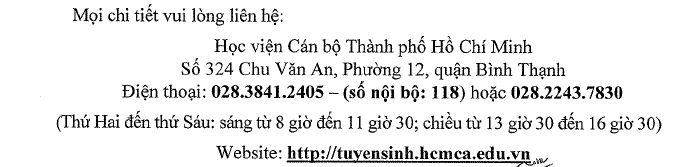 Hoc vien Can bo TPHCM xet bo sung 151 chi tieu nam 2022