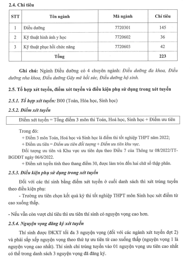 Dai hoc Ky thuat Y - Duoc Da Nang xet bo sung dot 2 nam 2022
