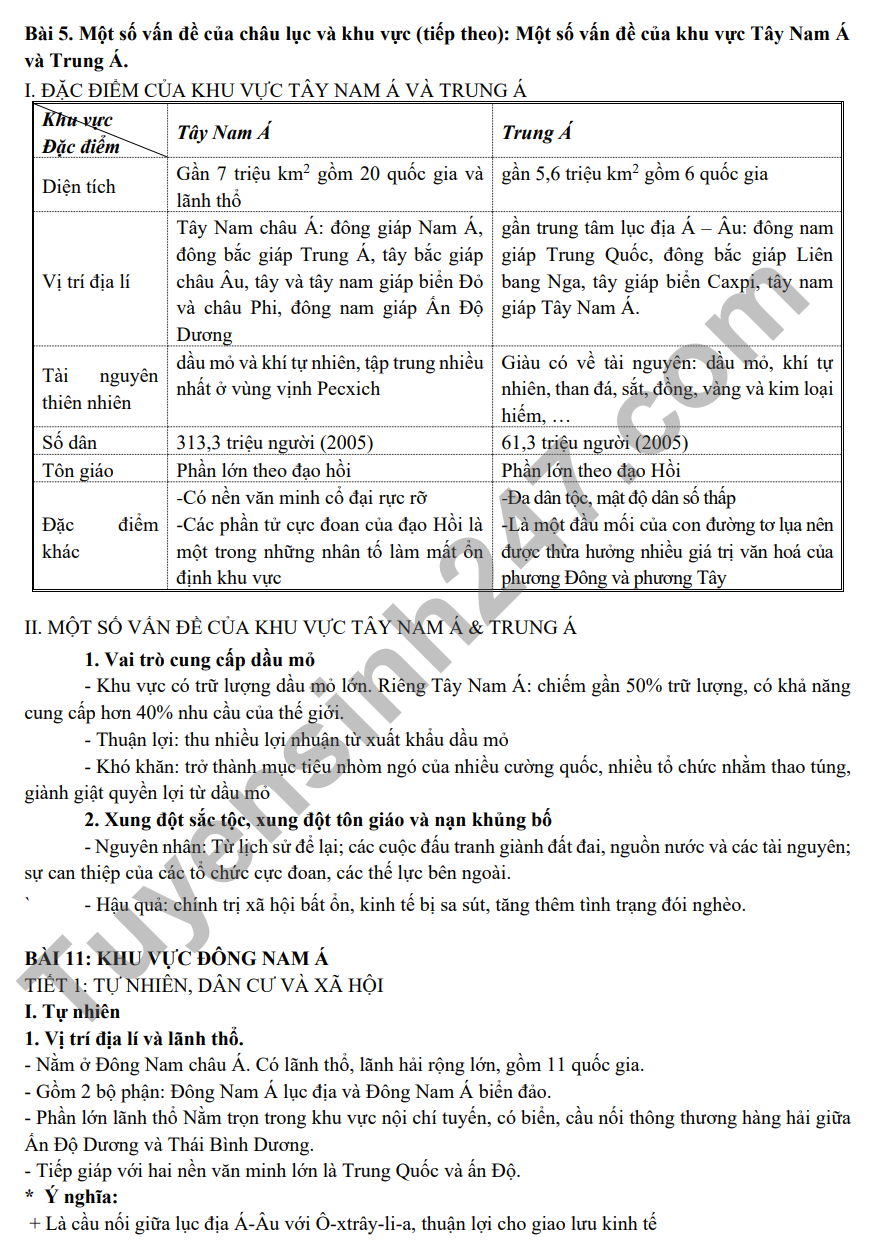 De cuong on tap hoc ki I lop 11 mon Dia THPT Yen Hoa, Ha Noi 2022