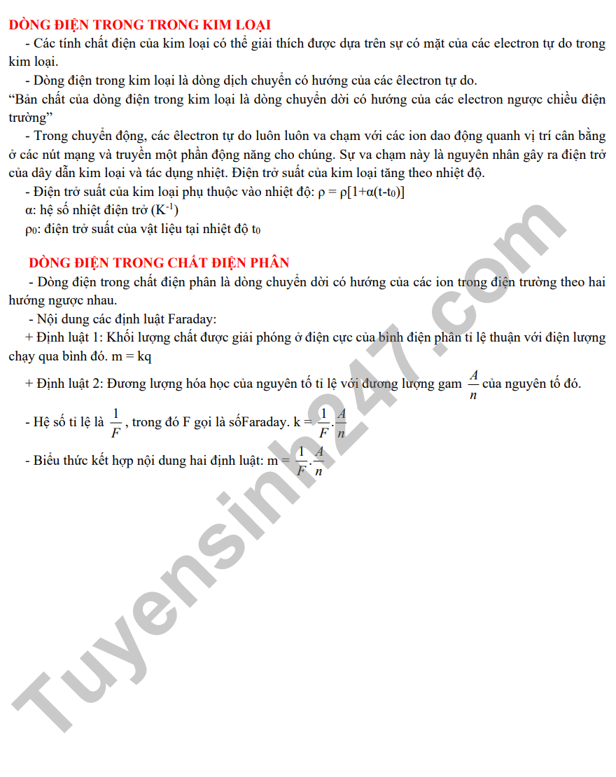 De cuong on tap ki 1 mon Ly lop 11 nam 2022 THPT Yen Hoa