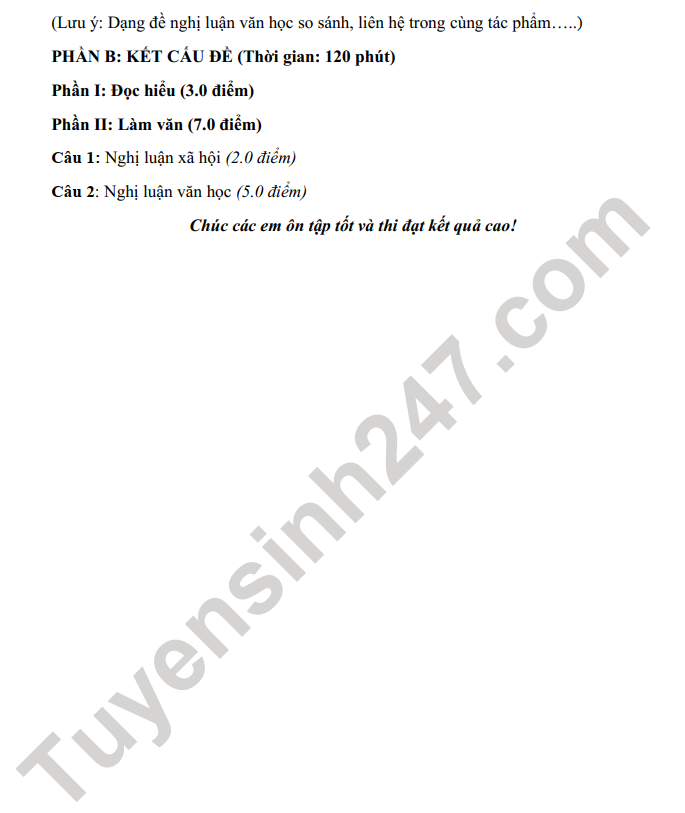 De cuong giua ki 1 mon Van lop 12 nam 2022 THPT Yen Hoa