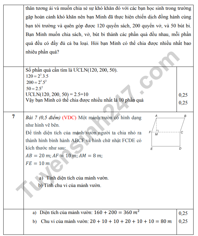 De giua ki 1 mon Toan lop 6 nam 2022 - THCS Vo Truong Toan (Tham khao)