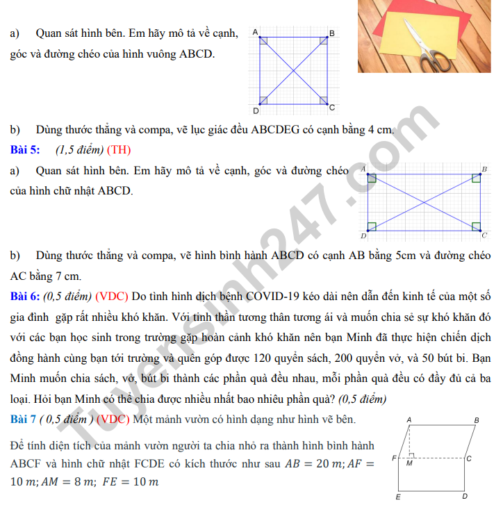 De giua ki 1 mon Toan lop 6 nam 2022 - THCS Vo Truong Toan (Tham khao)