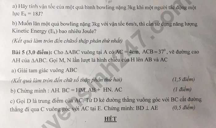 De thi giua ki 1 lop 9 mon Toan 2022 - THCS Tan Binh