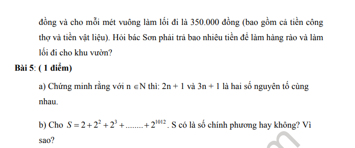De cuong on tap ki 1 mon Toan lop 6 nam 2023 - THPT Chuyen Amsterdam
