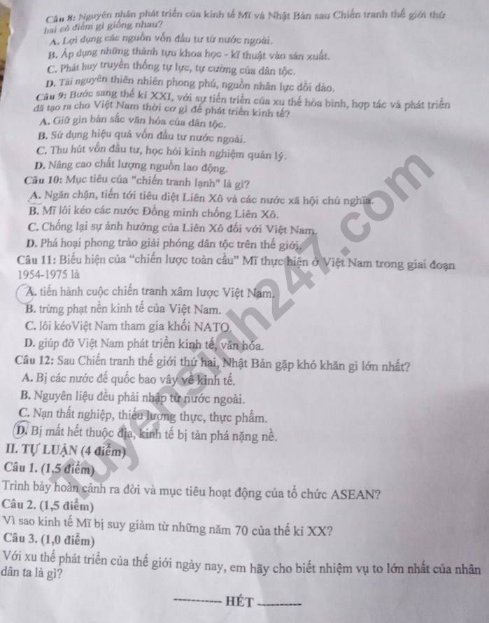 De kiem tra ki 1 lop 9 mon Su 2022 - Phong GD Dong Hai