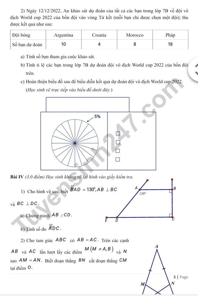De thi ki 1 mon Toan lop 7 nam 2022 (Co dap an) - THCS Giang Vo