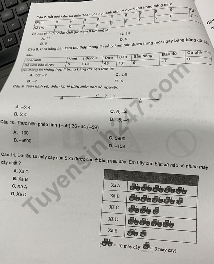 De thi hoc ki 1 lop 6 mon Toan 2022 - Quan Binh Thanh