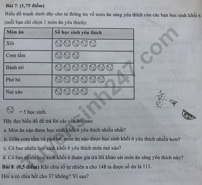 De thi ki 1 mon Toan lop 6 - THCS Ngo Quyen 2022