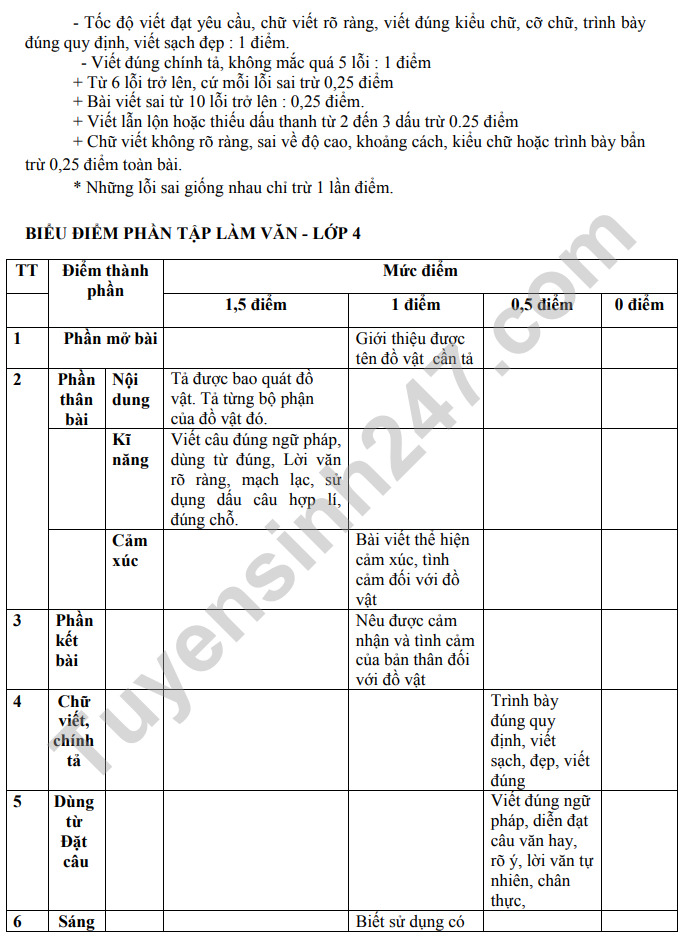 De thi cuoi ki 1 lop 4 mon Tieng Viet 2022 (Co dap an) - TH Vinh Thuan