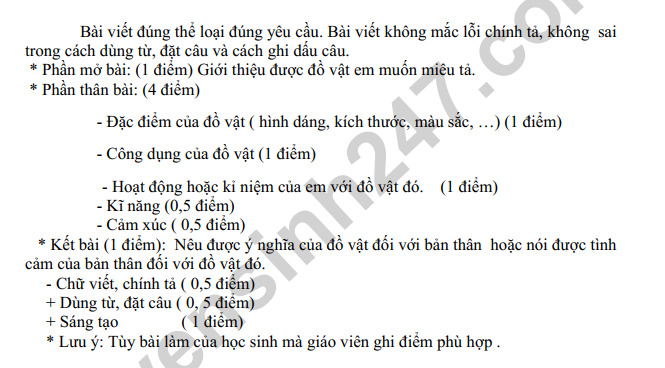 De thi ki 1 lop 4 mon Tieng Viet 2022 (Co dap an) - TH Binh Minh
