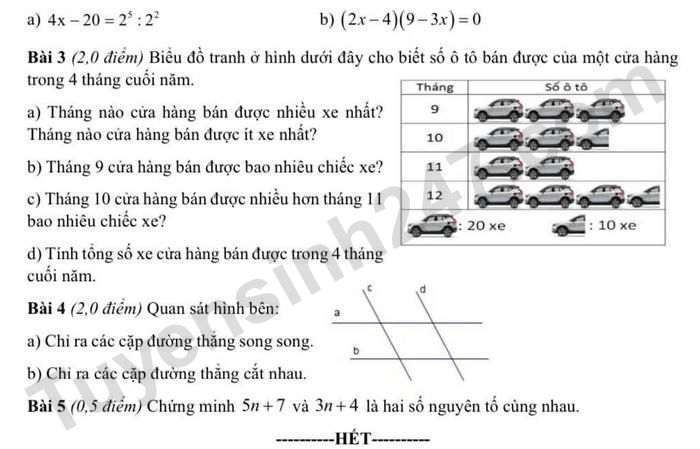 De thi giua ki 2 THCS Nhat Tan nam 2023 - mon Toan 6