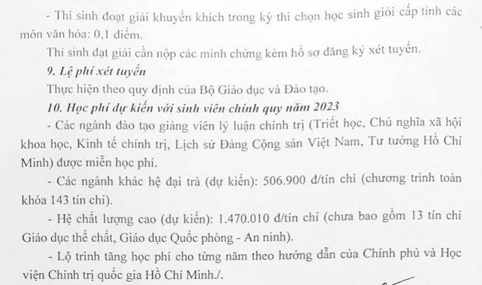Thong tin tuyen sinh Hoc vien Bao chi va Tuyen truyen nam 2023