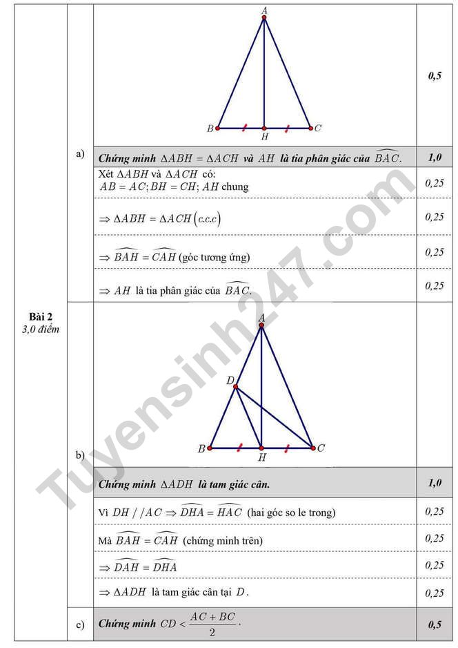 De thi giua ki 2 mon Toan lop 7 nam 2023 - THCS Giang Vo (Co dap an)