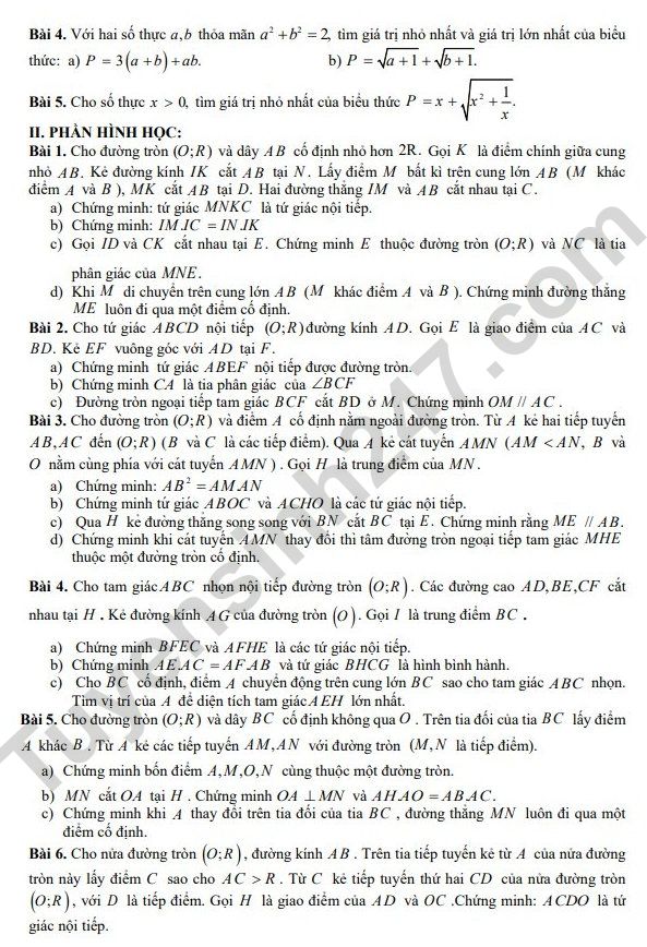 De cuong on cuoi ki 2 mon Toan lop 9 nam 2023 - THCS Giang Vo