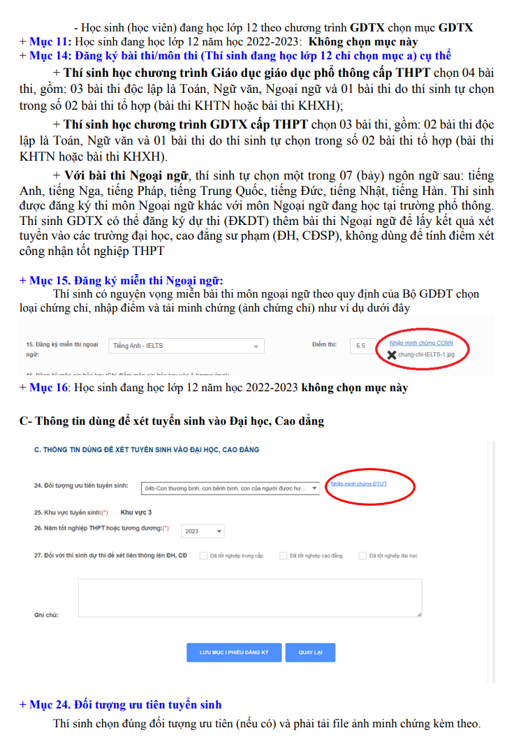 Huong dan dang ky du thi tot nghiep THPT 2023 truc tuyen