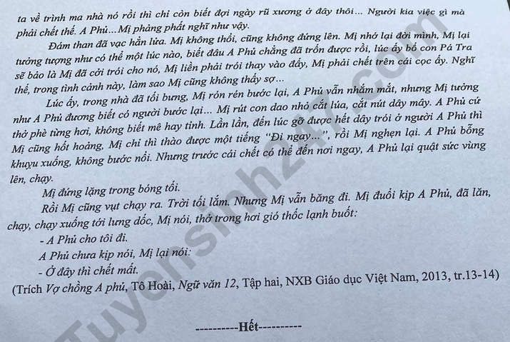 De thi ki 2 mon Van lop 12 - So GD Lang Son 2023