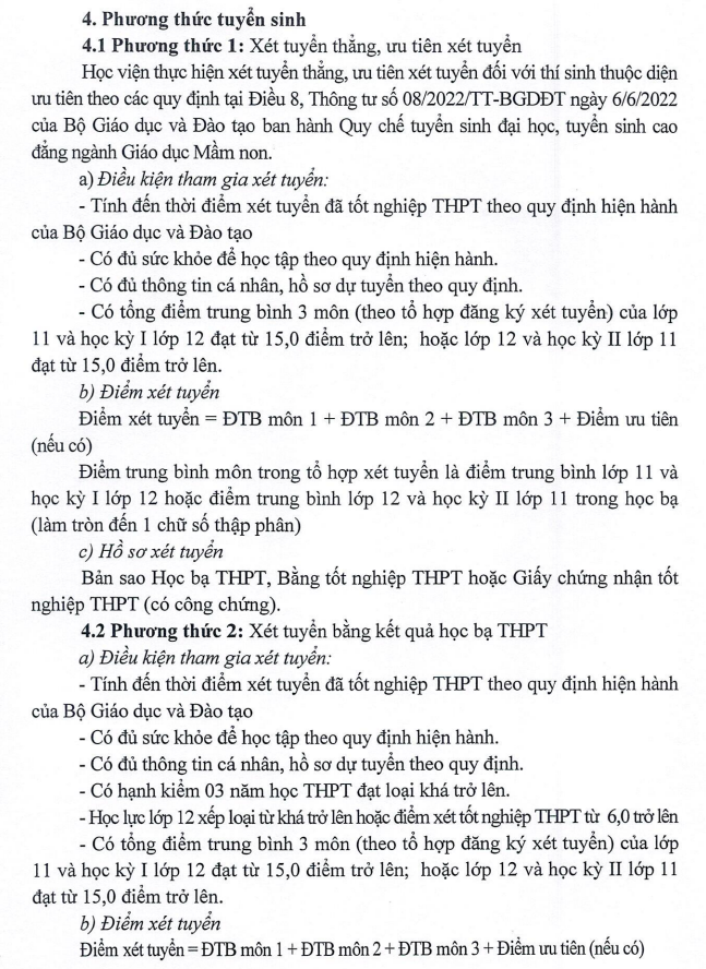 Phuong an tuyen sinh Hoc vien Dan toc 2023
