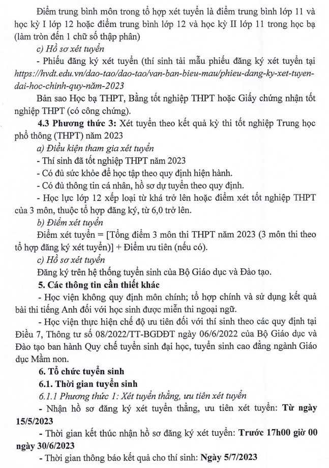 Phuong an tuyen sinh Hoc vien Dan toc 2023