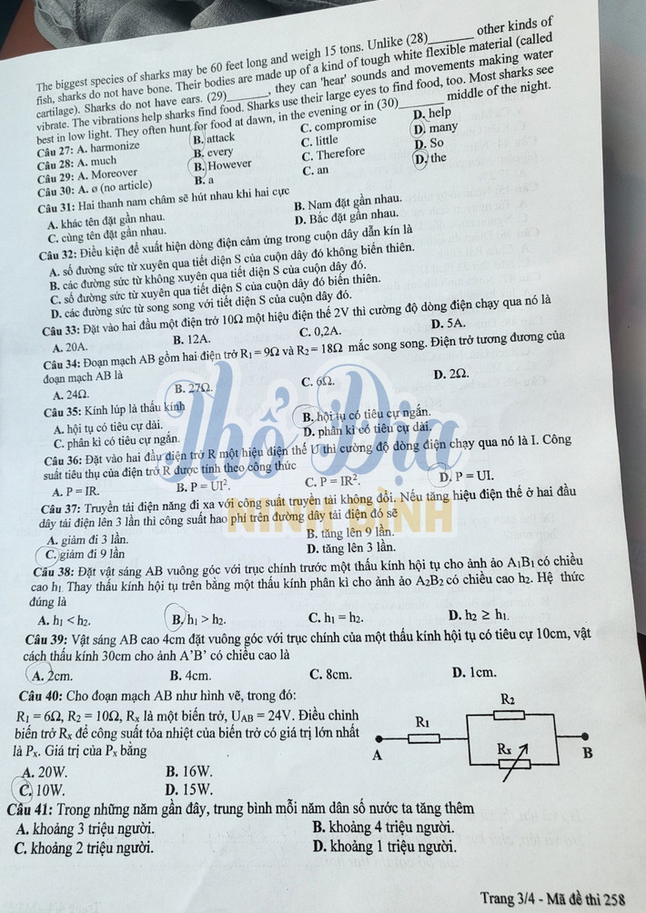 De tuyen sinh vao lop 10 Ninh Binh mon to hop 2023 - Co dap an