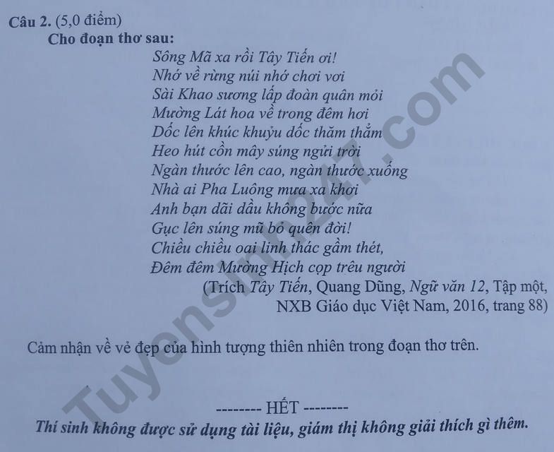 De thi cuoi ki 1 mon Van lop 12 - So GD Kien Giang 2023