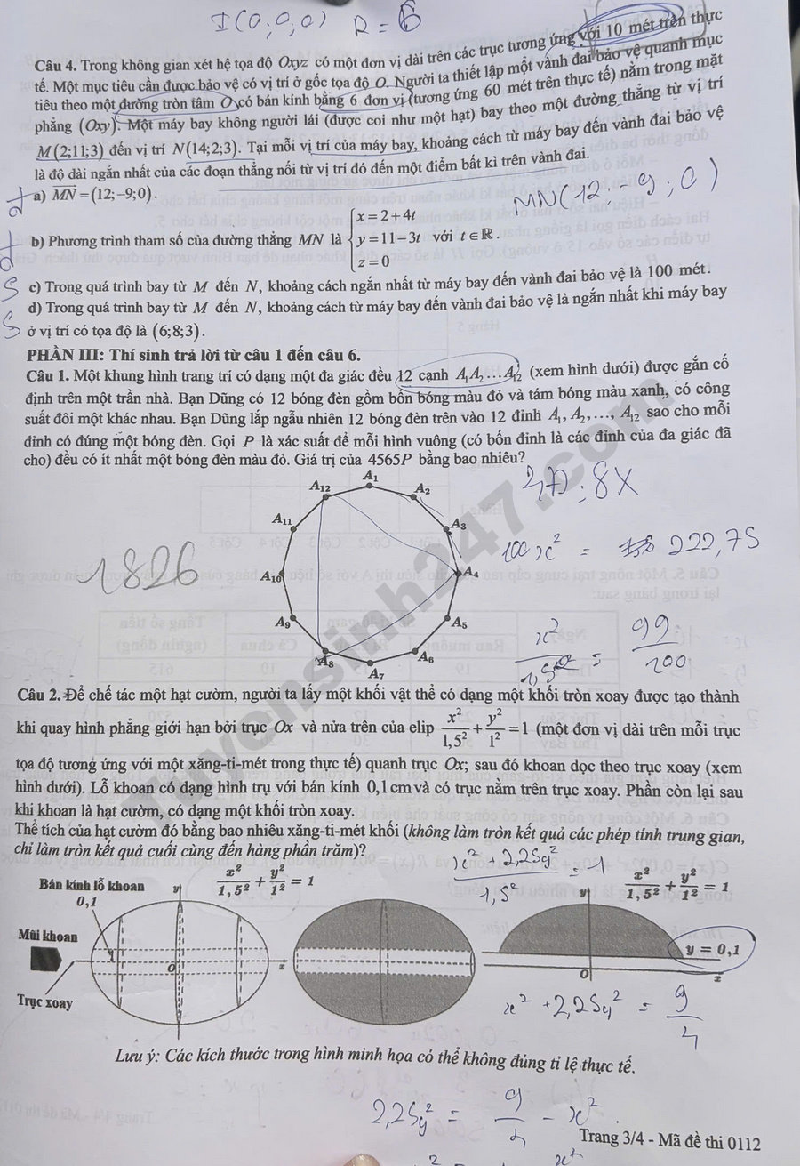 Dap an de thi tot nghiep THPT 2026 mon Toan - Ma de 0112 nhanh va chinh xac