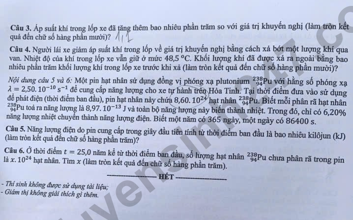 Dap an mon Ly ky thi tot nghiep THPT 2026 ma de 0204