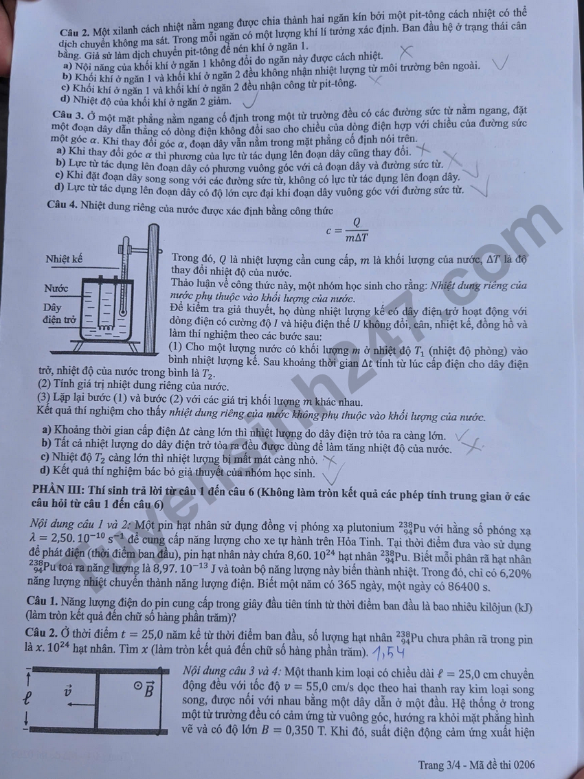 Dap an chi tiet de thi tot nghiep THPT 2026 mon Ly - Ma de 0206