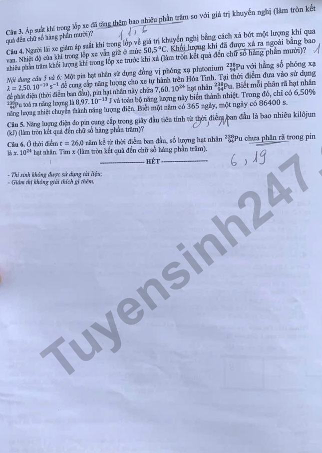 Dap an de thi tot nghiep THPT 2026 mon Ly - Ma de 0223 nhanh va chinh xac