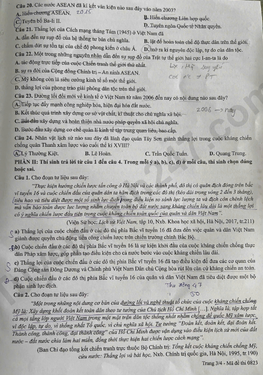 Dap an chi tiet de thi tot nghiep THPT 2026 mon Su - Ma de 0823