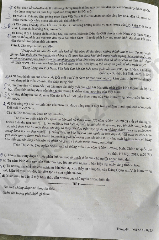 Dap an chi tiet de thi tot nghiep THPT 2026 mon Su - Ma de 0823
