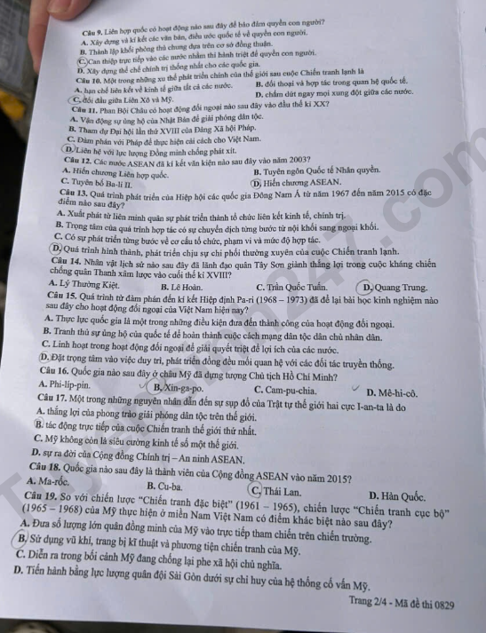 Tra cuu dap an de thi tot nghiep THPT 2026 mon Su - Ma de 0829