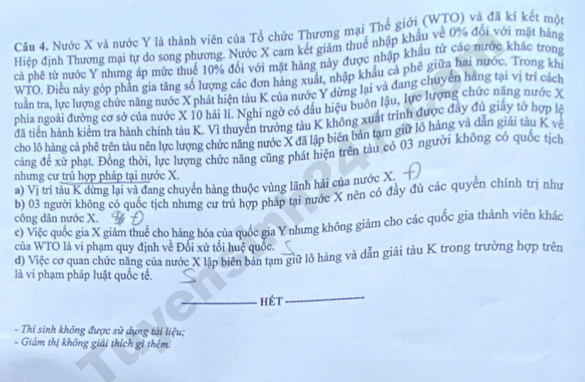 Dap an mon GDKTPL thi tot nghiep THPT 2026 - Tat ca ma de