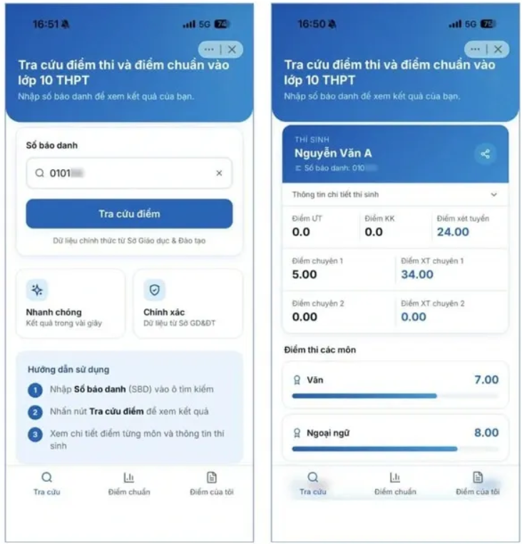 Huong dan Tra cuu diem thi vao lop 10 Ha Noi nam 2026
