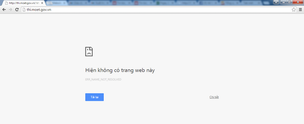 Website tra cuu diem thi THPT Quoc gia cua Bo GD \