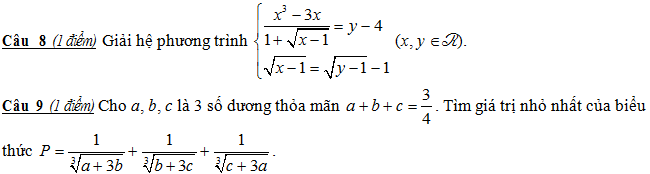 De thi thu THPT Quoc gia mon Toan nam 2016 - THPT Ngoc Tao