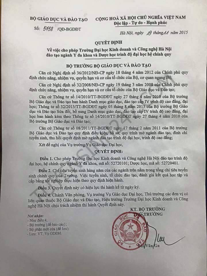 Dai hoc Kinh doanh va cong nghe Ha Noi dao tao them 2 nganh moi