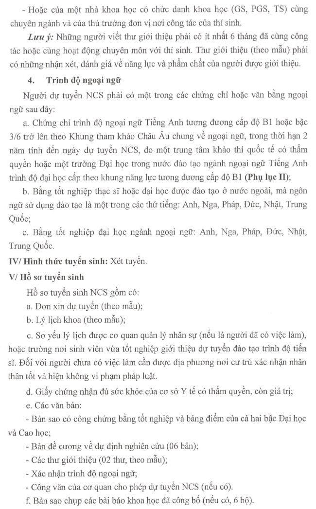 Dai hoc Cong nghiep Ha Noi tuyen sinh dao tao tien si nam 2016